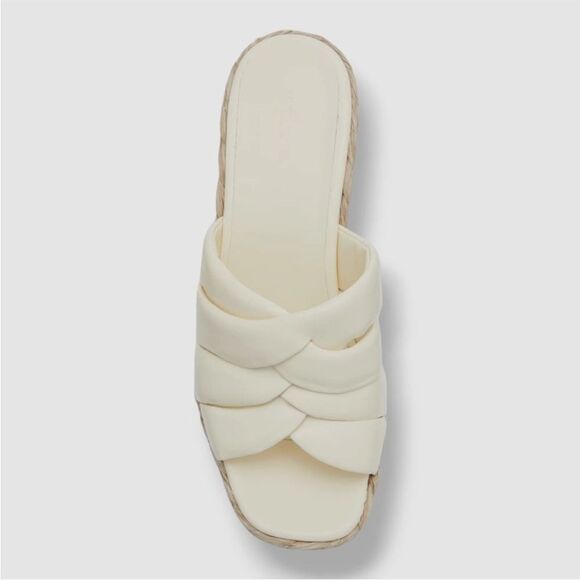 Vince Gilian Woven Espadrille Wedge Sandal/Bag  Marble Cream Size 10 NEW $325 - Picture 4 of 11